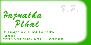 hajnalka plhal business card